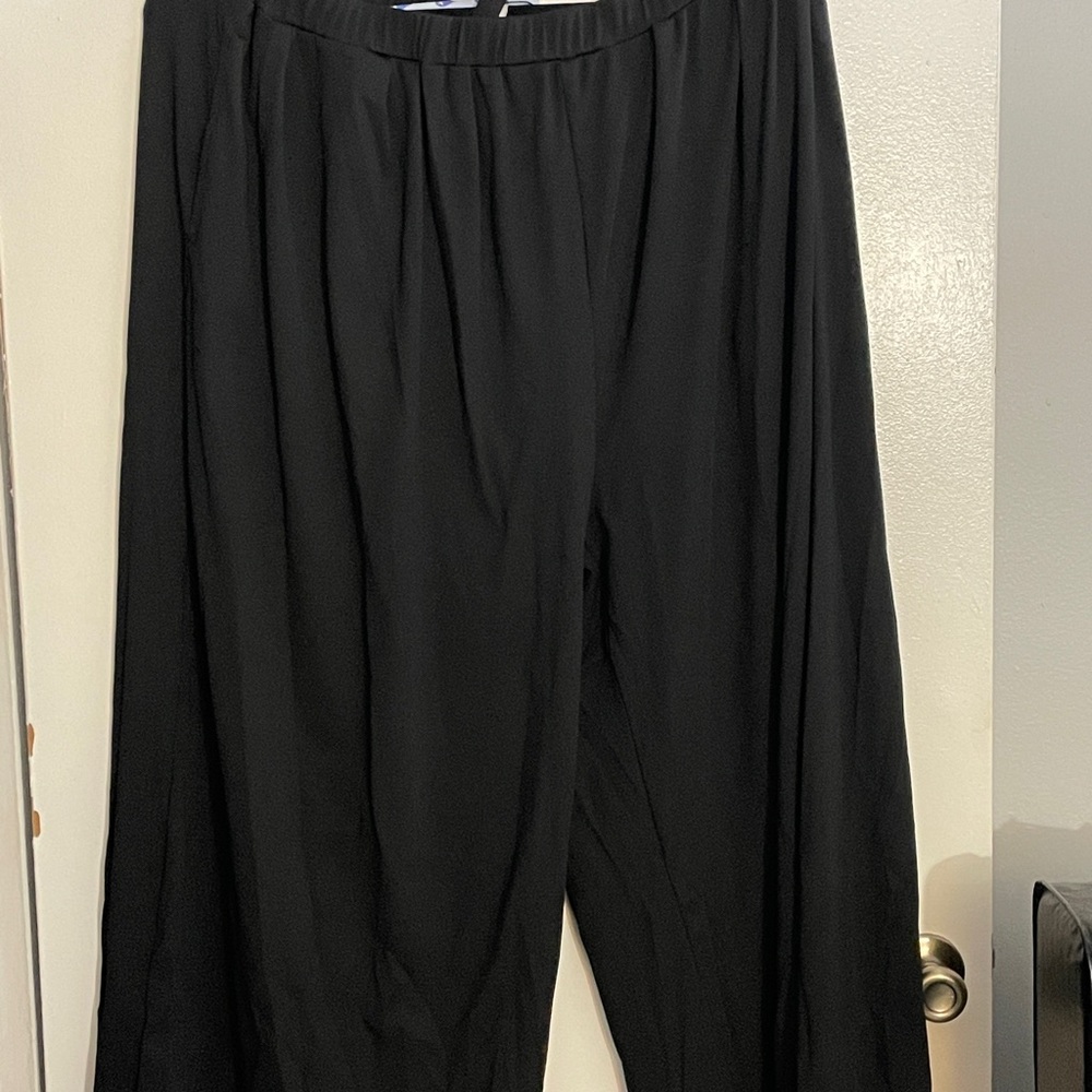 Women’s Black Wide-Leg Pants 4X NWT